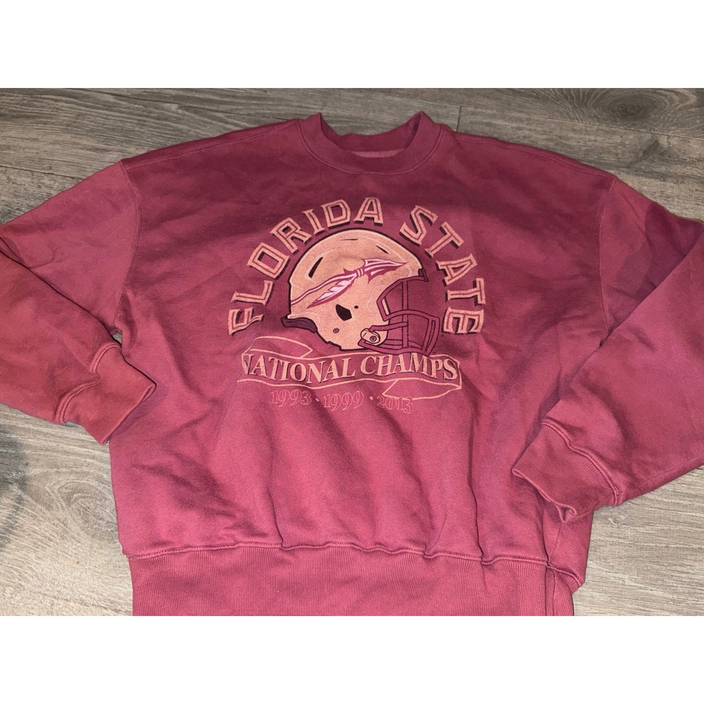 Hollister Blue 84 Florida State Seminoles FSU National Champs Boxy Sweatshirt M